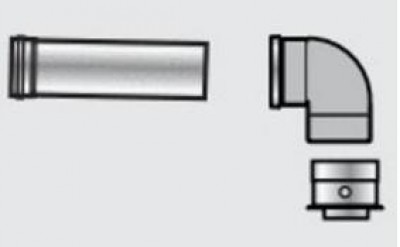 Kit de raccordement sur conduit 3 CEP diamètre 80/125mm DE DIETRICH
