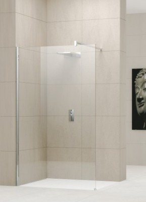 Paroi de douche GIADA H fixe 120cm bande satinée chromé NOVELLINI