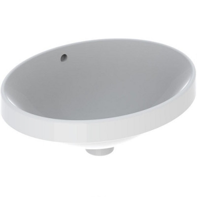 Vasque Variform ovale à encastrer sans trou de robinetterie blanc 500 x 400 mm GEBERIT