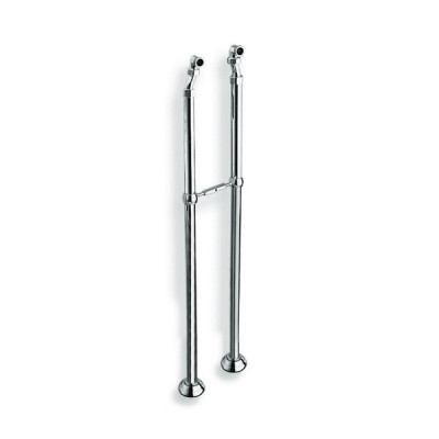Colonnettes sur pied chromé pour baignoire Rétro raccords femelle 1/2' mâle 3/4' 70 x 110 x 870 mm ONDYNA