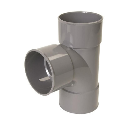 Culotte simple femelle femelle 87°30 PVC gris 140 mm NICOLL