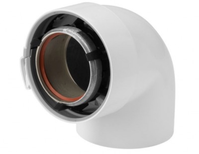 Coude 87° aluminium 80/125 UBBINK