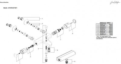 Cartouche thermostatique pour mitigeur STOMB C9 JACOB DELAFON