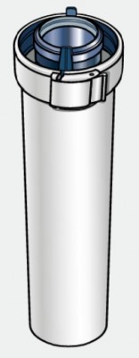 Conduit concentrique aluminium 60/100 longueur 0,50m UBBINK