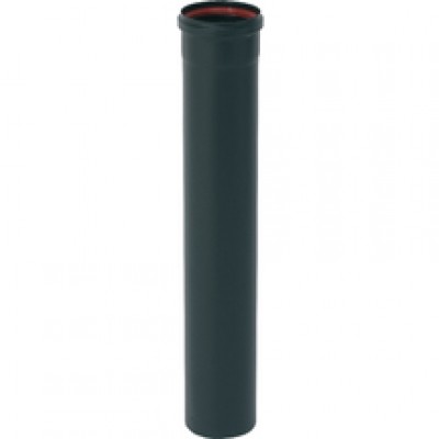 Tuyau noir mat diamètre 80mm longueur 100cm + joint à lèvres TEN