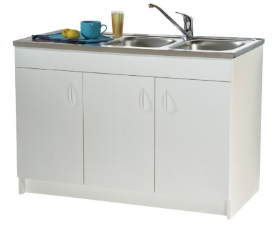 Sous-évier SIM NF 140cm 3 portes NEOVA