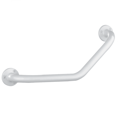 Poignée 135° tube inox epoxy blanc 25mm DELABIE