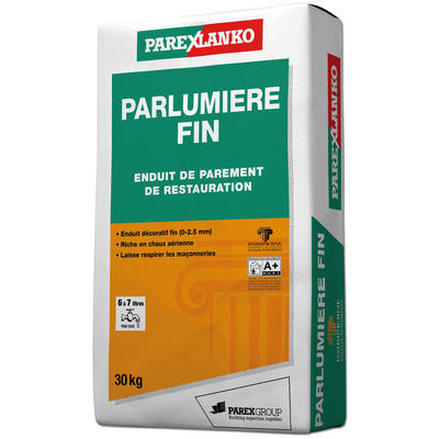 Enduit parement de restauration Parlumière Fin sable Athènes J39 sac de 25 kg PAREXLANKO