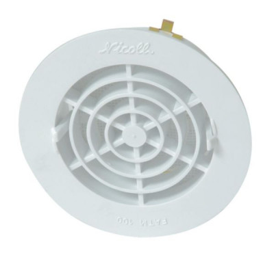 Grille d'aération intérieure à fermeture pour tube PVC NICOLL