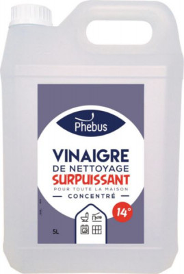 Vinaigre de nettoyage surpuissant 14° 5 litres PHEBUS