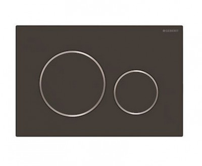 Plaque de déclenchement Sigma20 noir mat laqué chromé brillant GEBERIT