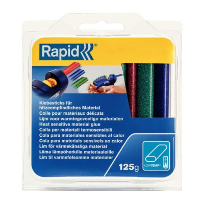 Bâton de colle ovale rouge vert bleu blister 125 g RAPID AGRAFAGE