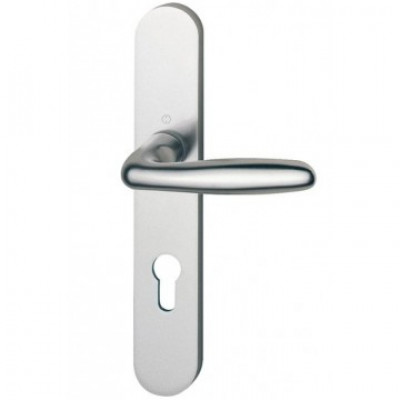 Ensemble de porte Verona clé anodisé argent HEX-APPRO