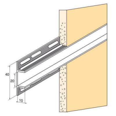 Joint creux pour enduit gratté PVC blanc épaisseur 10 mm 2,5 m PROFIMO