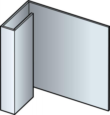 Profil de finition aluminium laqué pour bardage Cédral - blanc - L. 3 m ETERNIT CEDRAL