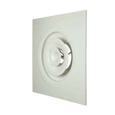 Diffuseur soufflage réglable circulaire acier A842 tp d200 axb ral9010 600 x 600 ALDES
