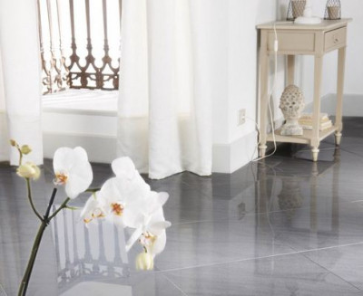 Carrelage Asteria wave gris poli 60 x 60 cm rectifié le m2