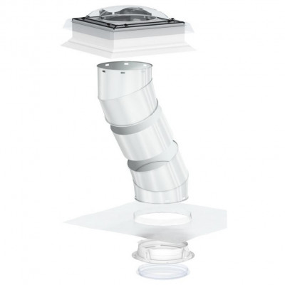 Conduit de lumière rigide Sun Tunnel TCR pose sur toits plats VELUX