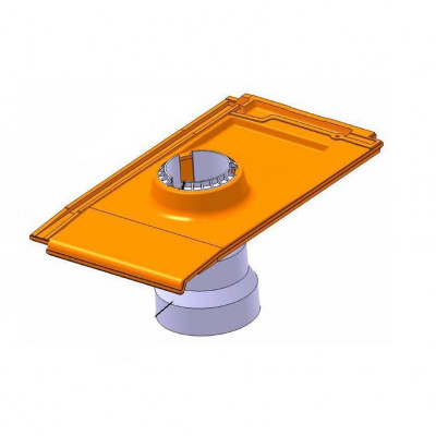 Tuile à douille 635 XLD vieilli bourgogne chagny 2 diamètre 100 mm TERREAL 