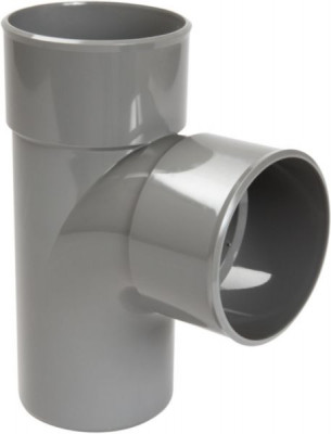 Culotte simple mâle-femelle 87°30 UBP18 PVC gris diamètre 75 mm NICOLL