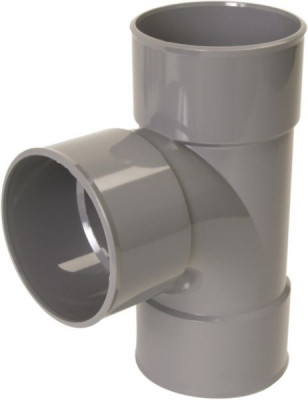 Culotte simple 87°30 femelle-femelle PVC pour tube d'évacuation gris diamètre 75 mm NICOLL