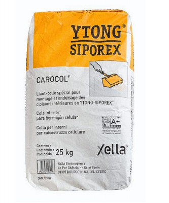 Enduit béton cellulaire pélliculaire Carocol intérieur sac 25 kg XELLA THERMOPIERRE