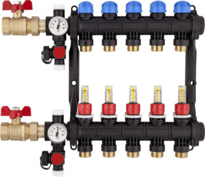 Collecteur Nis avec débitmètre 9 circuits ROTH