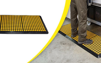 Tapis anti-fatigue Matlast jaune 540 x 540 mm WATTELEZ GABRIEL