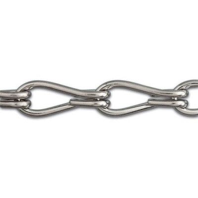 Chaîne double torsion acier nickelé diamètre 1,4 mm bobine de 25 m CHAPUIS