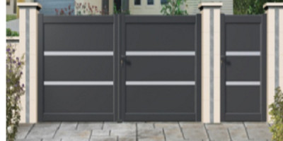Portail Armstrong alu ral 7016 1600 x 3500 mm CLOTURE DE L'OCEAN