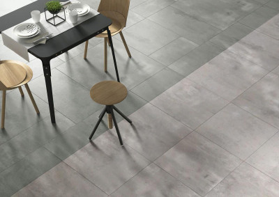 Carrelage sol intérieur Créative Concrète gris 45 x 45 cm IMOLA