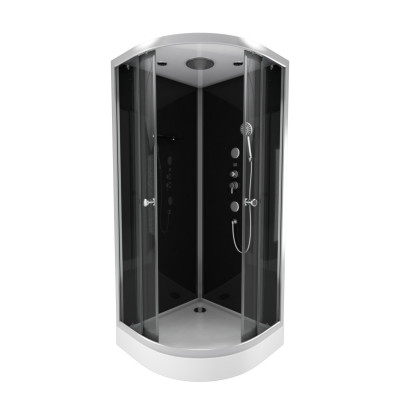 Cabine de douche RAVEN ROUND 1/4 de cercle 90x90x215cm