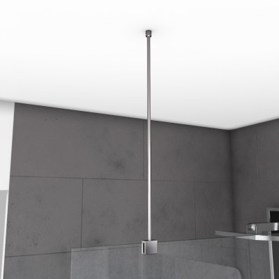 Barre de fixation plafond pour douche a l'italienne - BARRE DE FIXATION PLAFOND 60cm RECOUPABLE