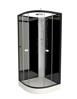 Cabine de douche 1/4 de cercle 85x85x225cm - NEBULA