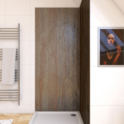 Panneau mural de douche finition Pierre en composite pierre de mica et resine - 90 x 210 cm