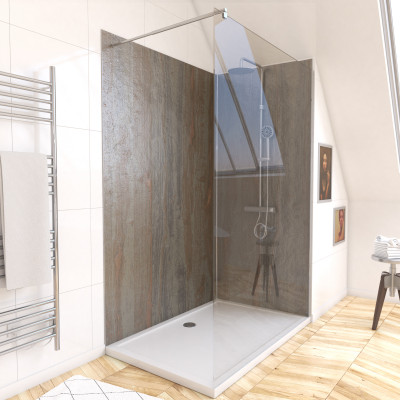 PACK PANNEAUX MURAUX effet PIERRE naturelle en composite + profile d'angle et de finition chrome