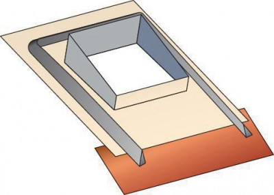 Embase d'étanchéité polyvalente UNIV+Ke ocre rouge + kit d'étanchéité pente 80% POUJOULAT