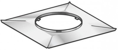 Plaque d'étanchéité carrée pour conduit Tubaginox rigide inox diamètre sortie 200 mm POUJOULAT