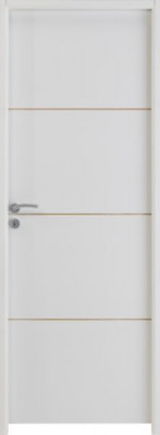 Bloc-porte thermique prépeint Nicia huisserie fin de chantier prépeinte MDF 52 joint thermique serrure 3 points plinthe automatique 83 cm gauche emballée GIMM