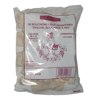 Bouchons colmatés 38 x 24 paquet de 50 pièces BOUCHONNERIE JOCONDIENNE