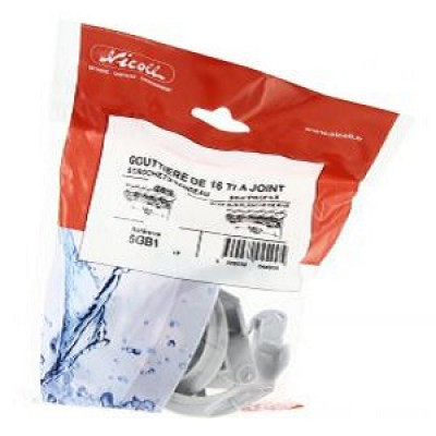 Crochets bandeau plastique 16 gris sachet de 5 pièces NICOLL