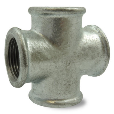 Raccord Croix 180 galva en fonte malléable 3/8 CODITAL