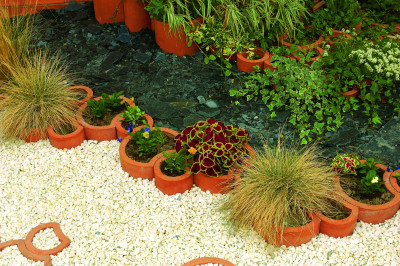 Jardiniere Nénuphar en terre cuite Montvaloir  27 x 28 cm - RAIRIES MONTRIEUX
