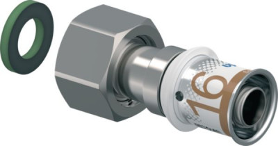 Raccord à sertir écrou libre femelle S-Press Plus 16 - 1/2'' 24 x 27 x 44 mm UPONOR