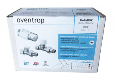 Ensemble thermostatique AV9 auto-étanche RadiaBox droit 70 x 97 x 140 mm OVENTROP