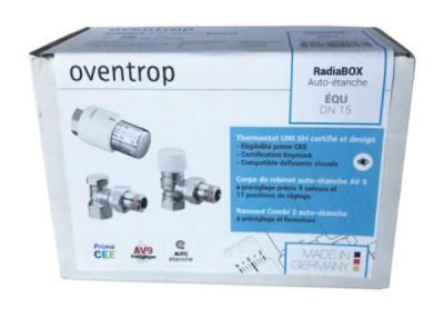 Ensemble thermostatique AV9 auto-étanche RadiaBox 15 x 21 - 70 x 97 x 140 mm OVENTROP