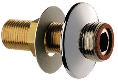 Raccord droit travers cloison mâle 15 x 21 mâle 15 x 21 70 mm lot de 2 DELABIE