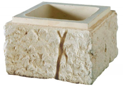 Boisseau Bridoire pilier droit ton pierre 35 x 35 x 20 cm ORSOL