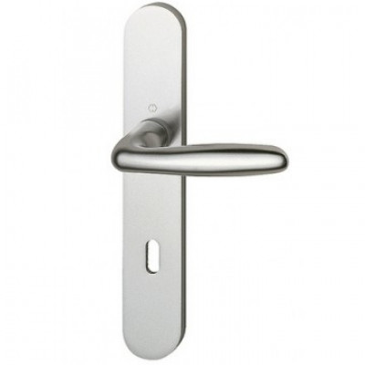 Ensemble de porte Verona Cle L anodisé argent HEX-APPRO