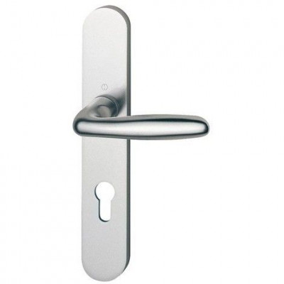 Ensemble de porte verona anodise argent bec de cane condamnation HEX-APPRO